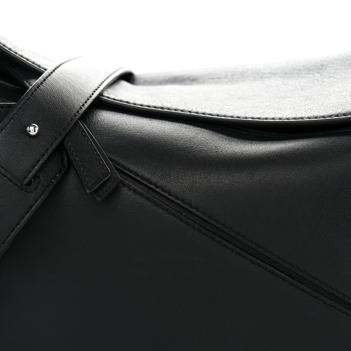 Calfskin Medium Puzzle Bag Black