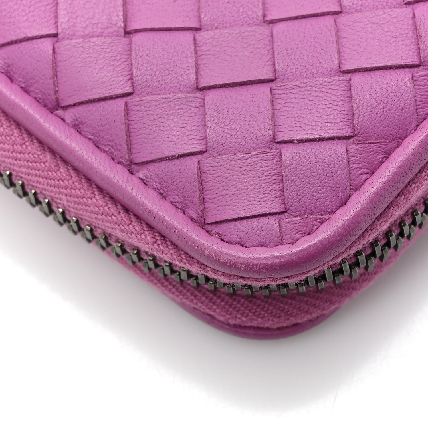 Bottega Veneta Nappa Intrecciato Zip Around Coin Purse Peony 8 of 9