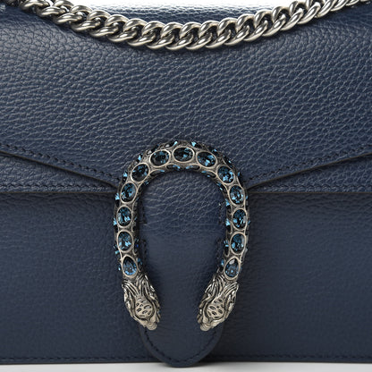 Gucci Dollar Calfskin Crystal Small Dionysus Shoulder Bag Blue Agata Montana Sapphire 9 of 12