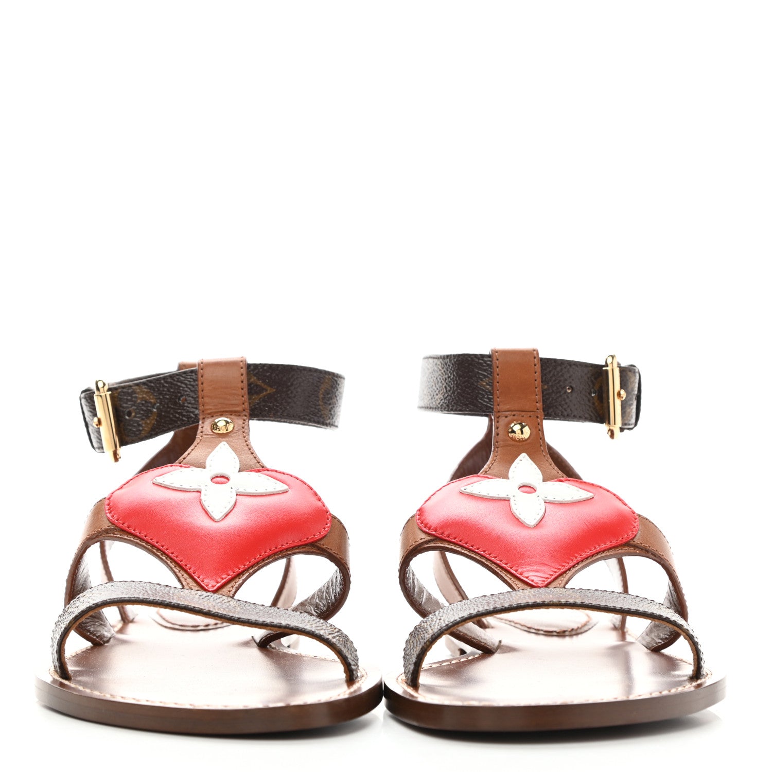 Louis Vuitton Monogram Game On Playful Flat Sandals 38 Brown 2 of 8