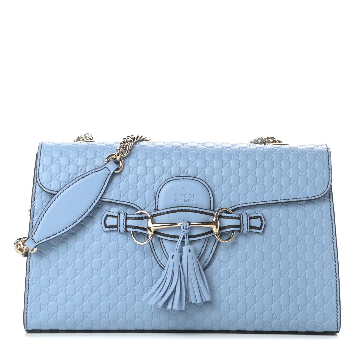 Gucci Microguccissima Medium Emily Chain Shoulder Bag Mineral Blue 1 of 10