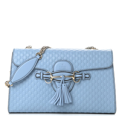 Gucci Microguccissima Medium Emily Chain Shoulder Bag Mineral Blue 1 of 10
