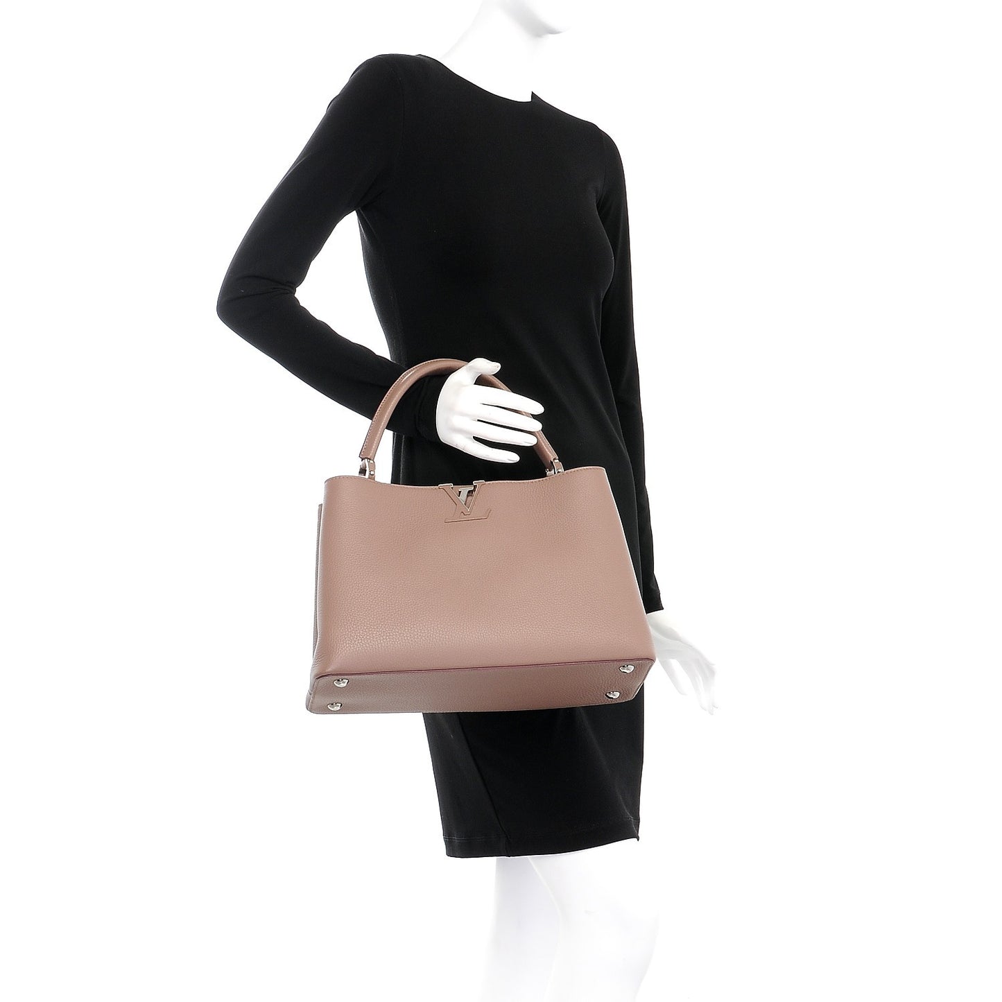 Taurillon Capucines MM Taupe