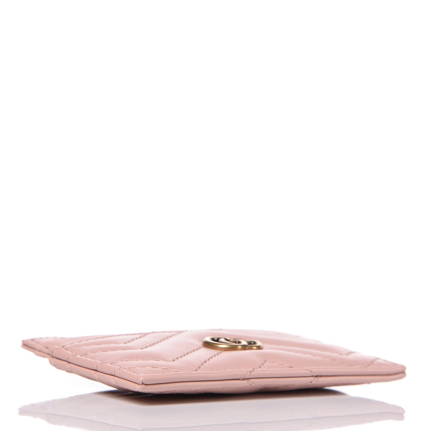 Calfskin Matelasse GG Marmont Card Holder Perfect Pink