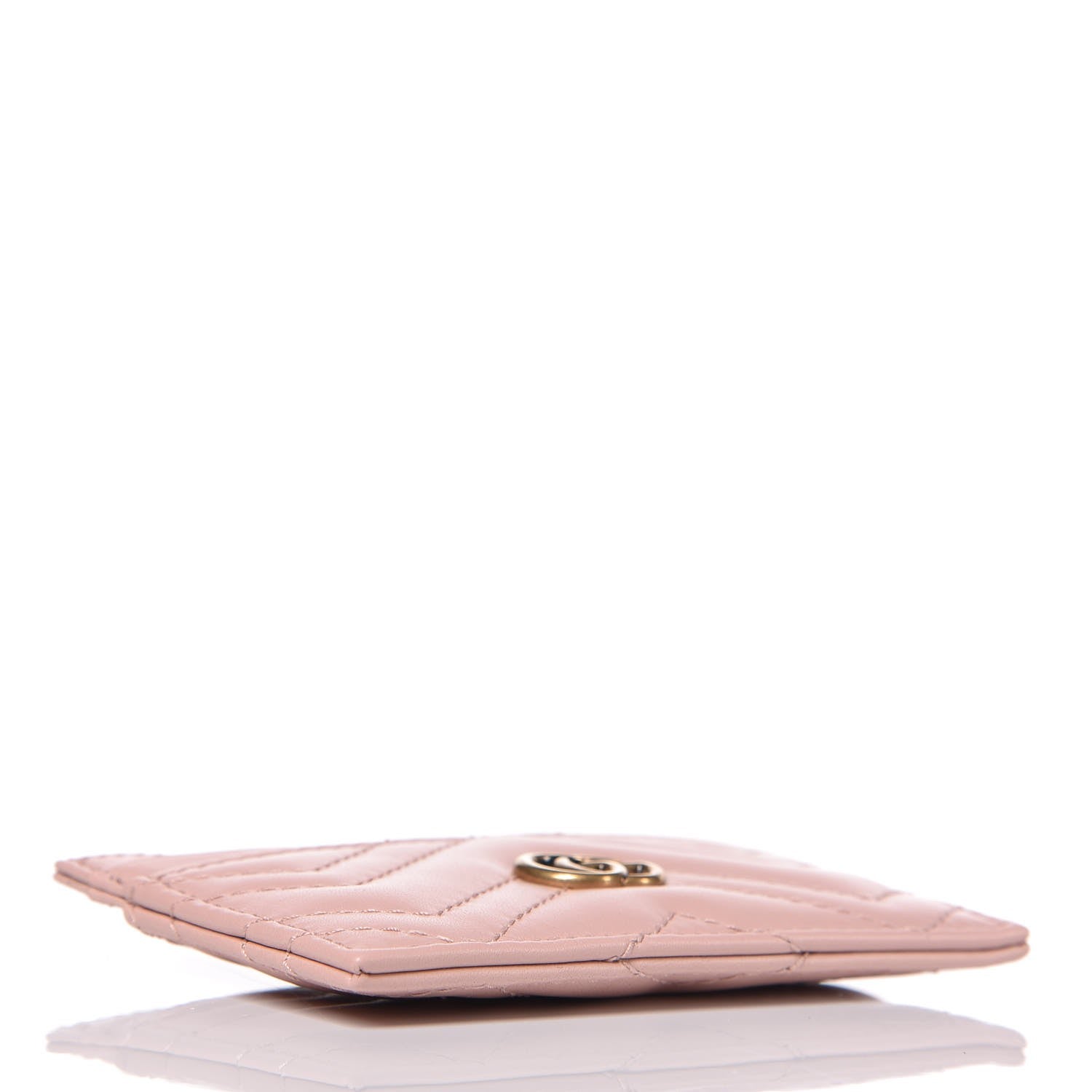 Gucci Calfskin Matelasse GG Marmont Card Holder Perfect Pink 4 of 7