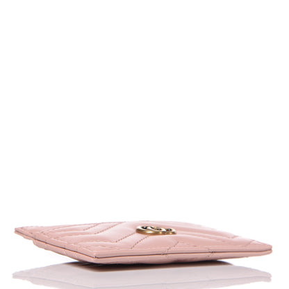 Gucci Calfskin Matelasse GG Marmont Card Holder Perfect Pink 4 of 7