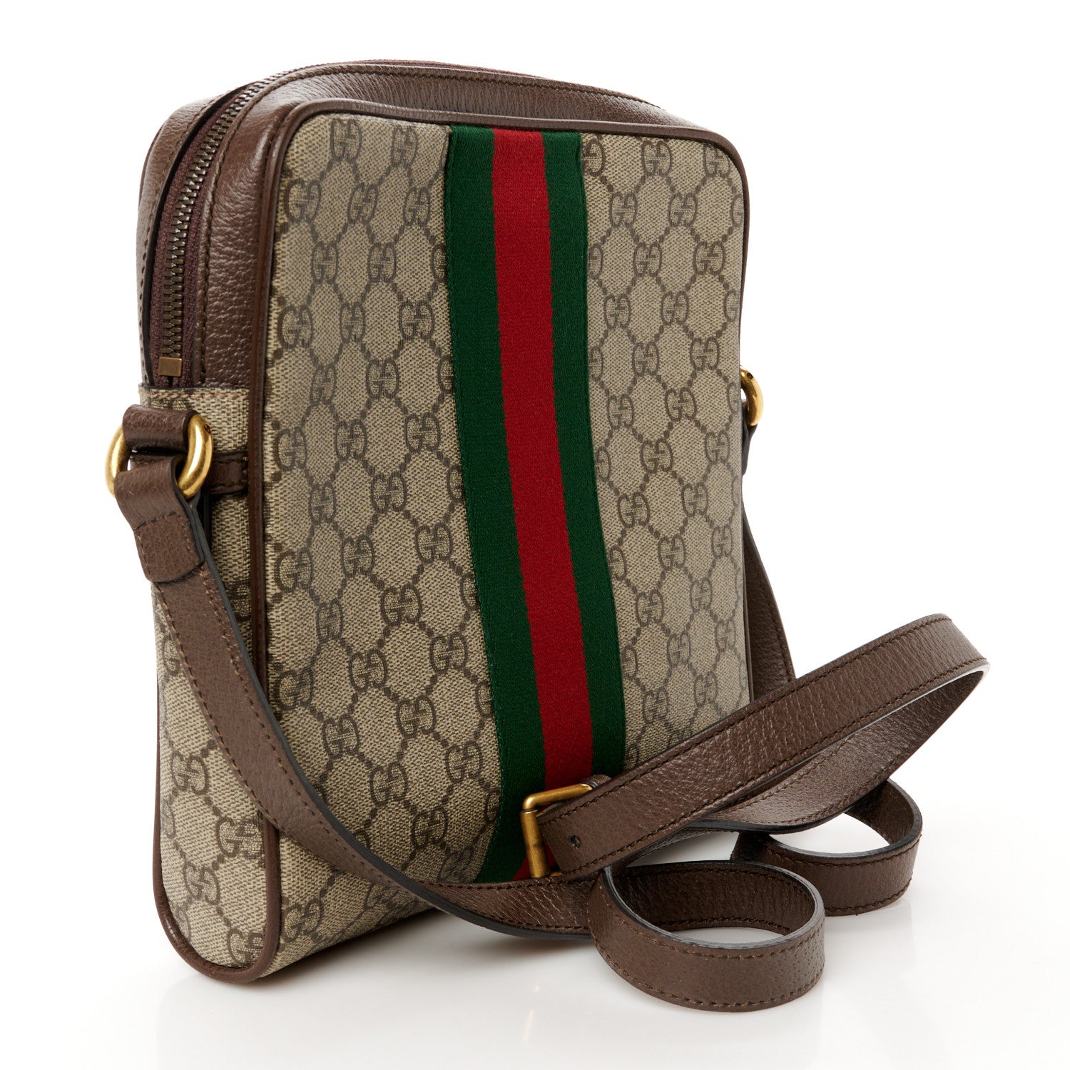Gucci GG Supreme Monogram Web Small Ophidia Messenger Bag Brown 3 of 11