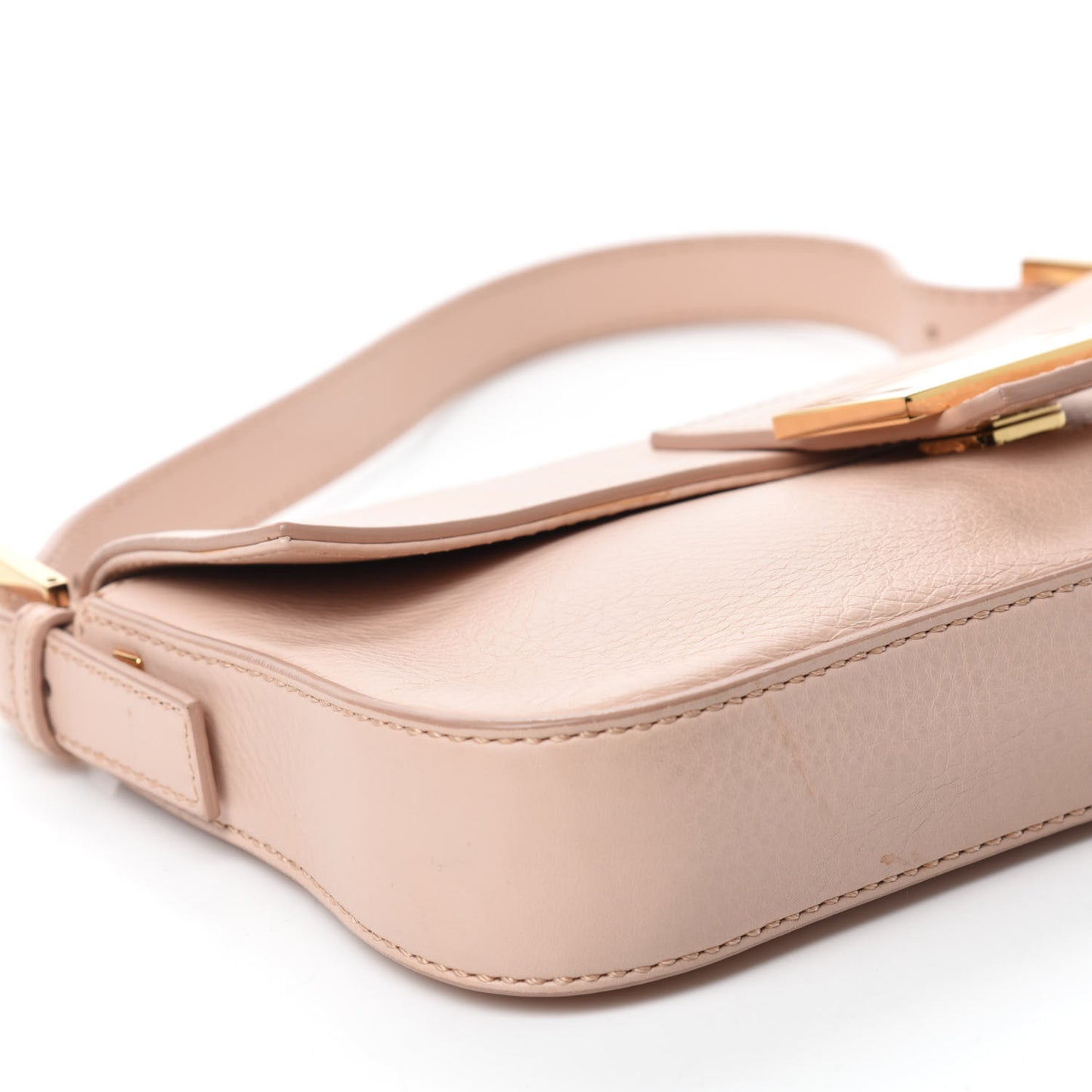 Vitello Enamel Interchangeable Strap Baguette Rosa Plaster