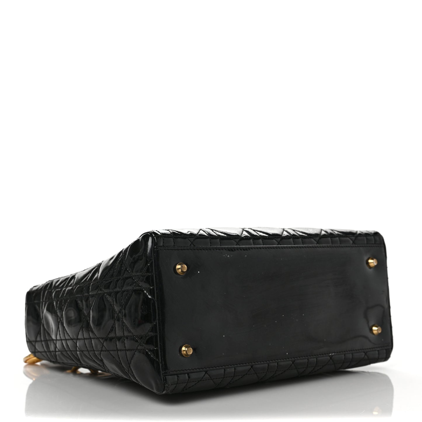 Patent Cannage Medium Lady Dior Black