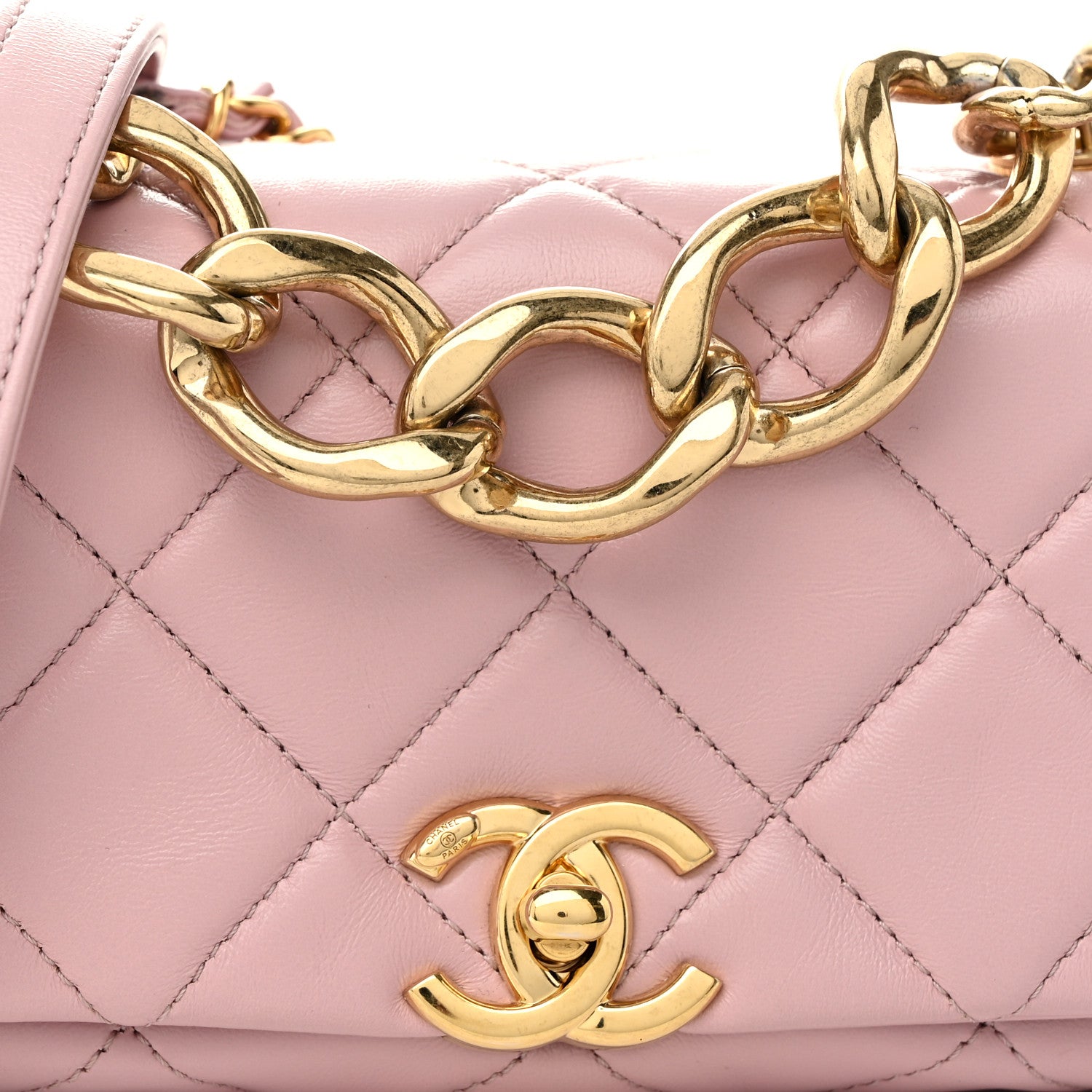 Chanel Lambskin Quilted Mini Color Match Flap Light Pink 8 of 11