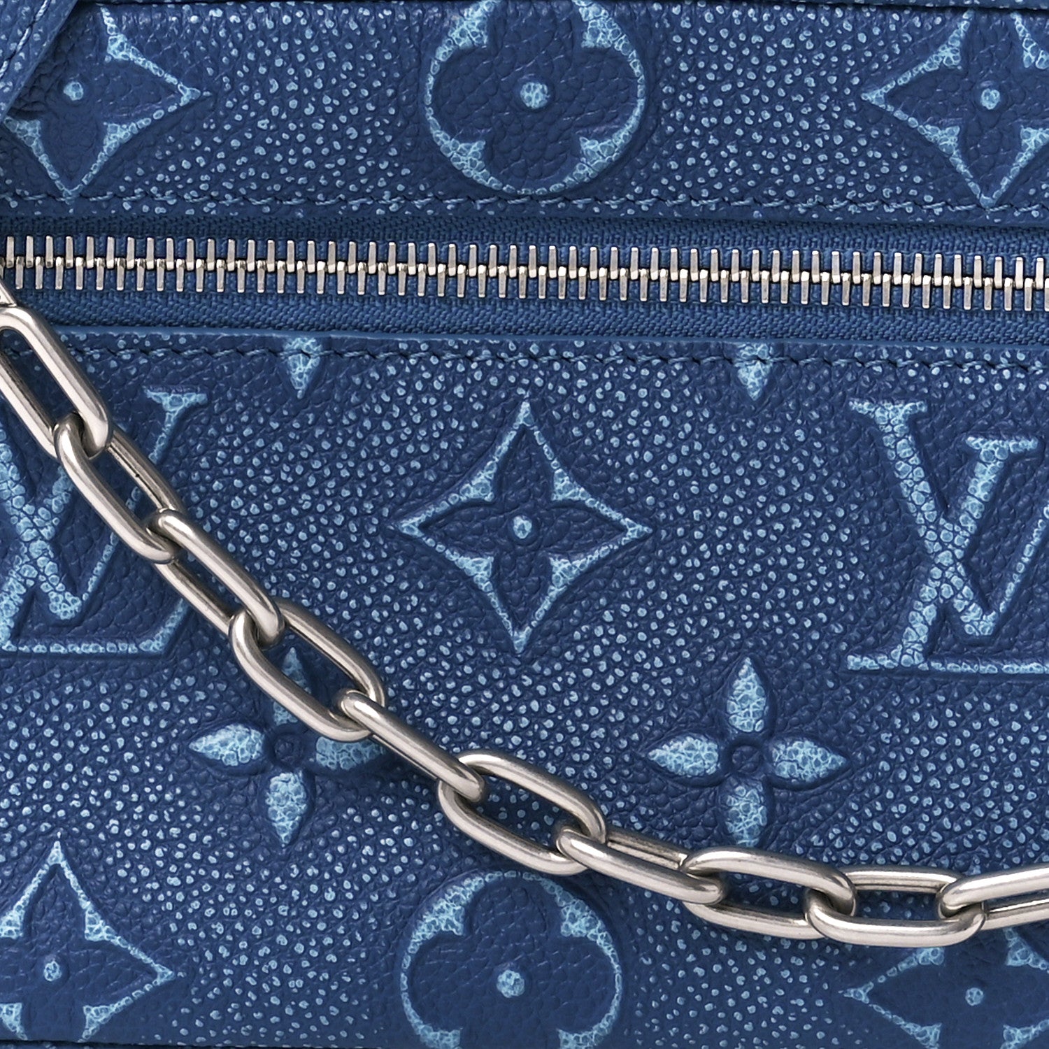 Louis Vuitton Cowhide Monogram Mini Soft Trunk Denim Blue 7 of 10