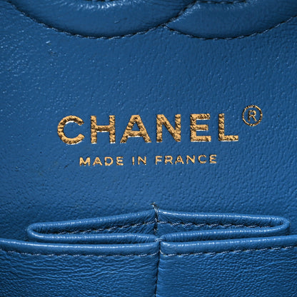Chanel Lambskin Quilted Small Double Flap Blue 6 of 10