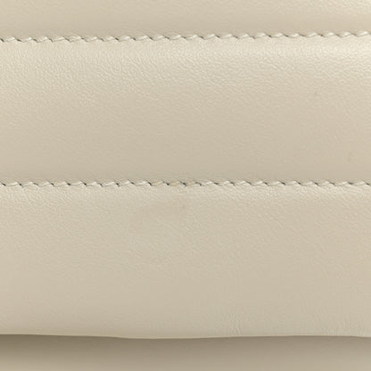 Saint Laurent Calfskin Y Quilted Monogram Medium Loulou Chain Satchel Crema Soft 10 of 11