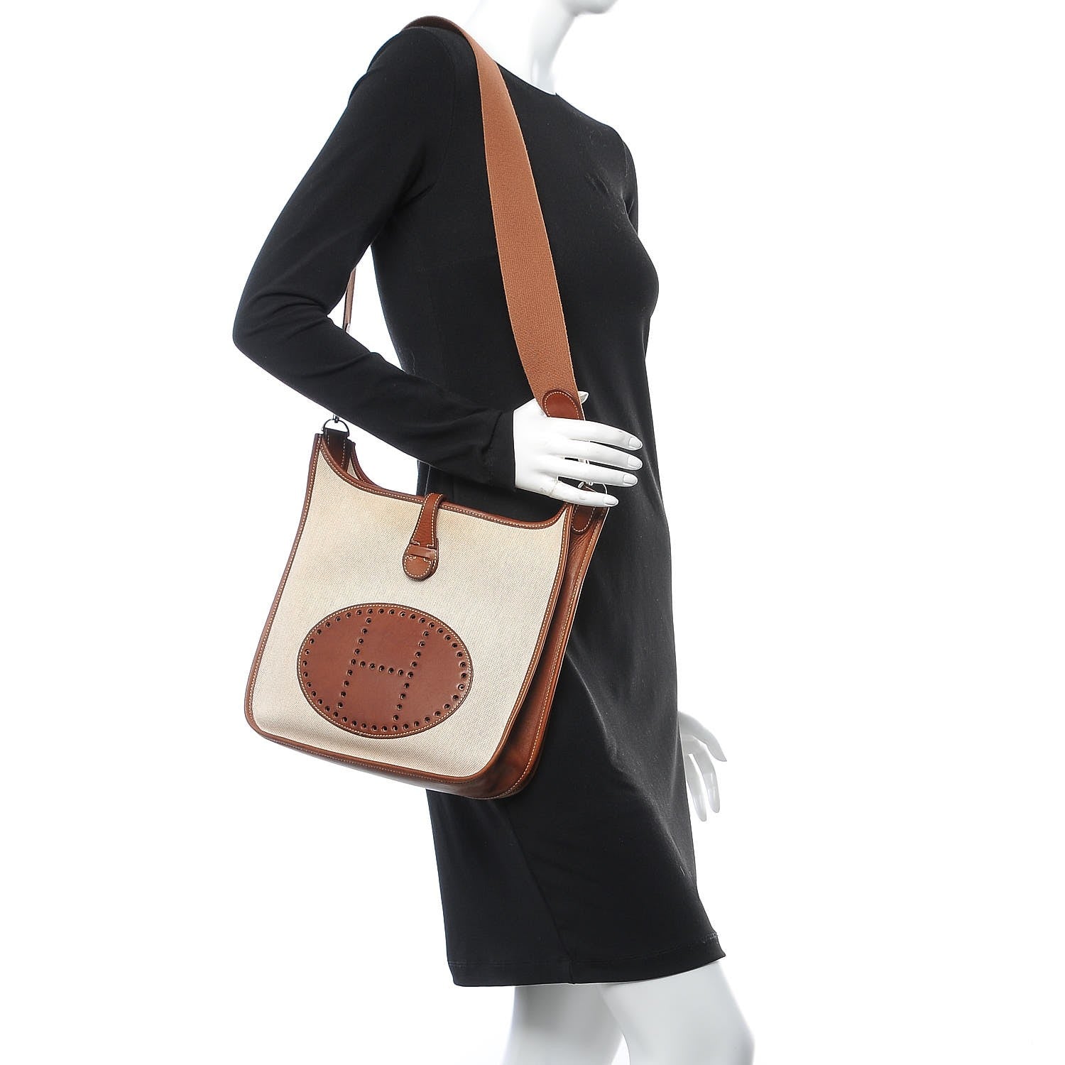 Hermes Toile Natural Barenia Evelyne II PM Fauve 2 of 10