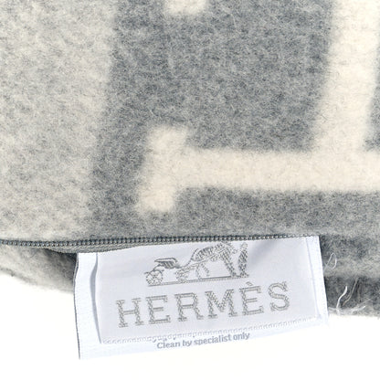 Hermes Wool Cashmere Avalon III Pillow PM Ecru Gris Clair 3 of 3