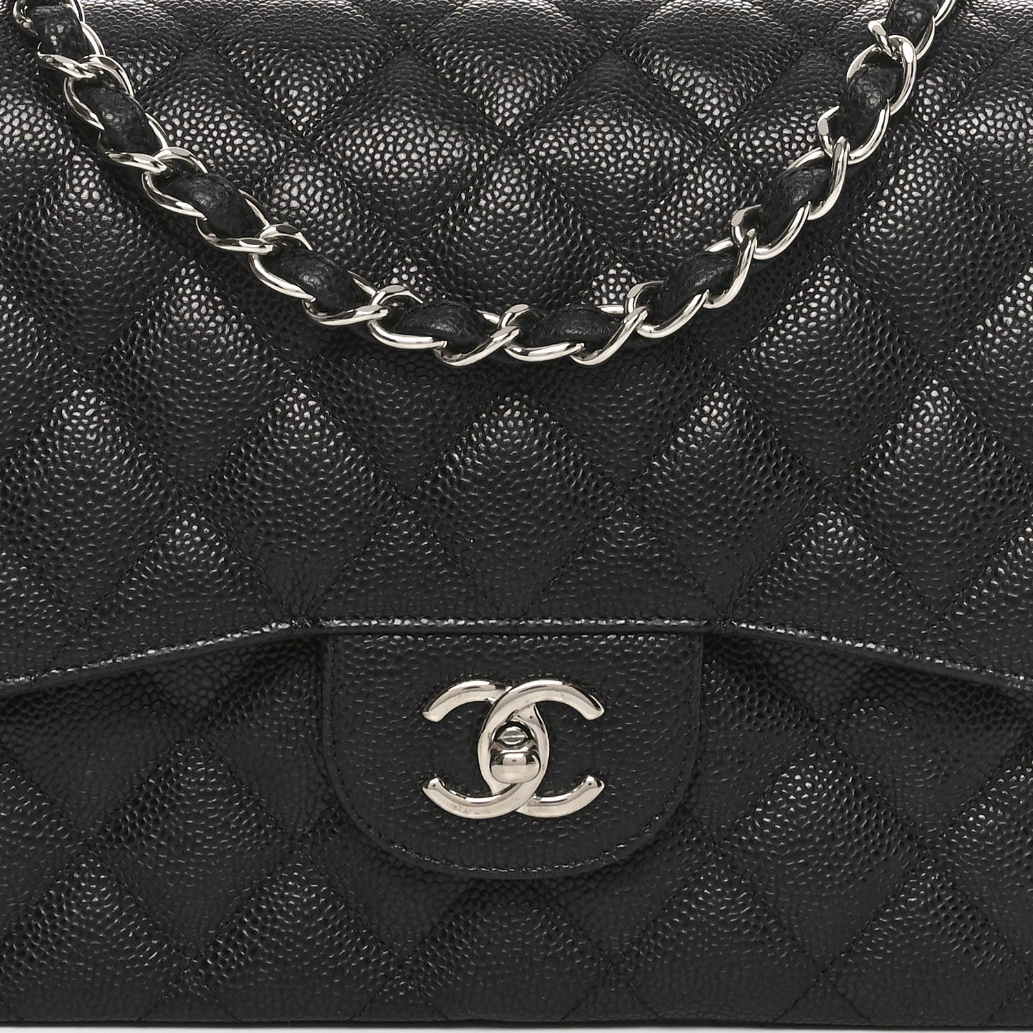 Chanel Caviar Quilted Jumbo Double Flap Black 8 of 10