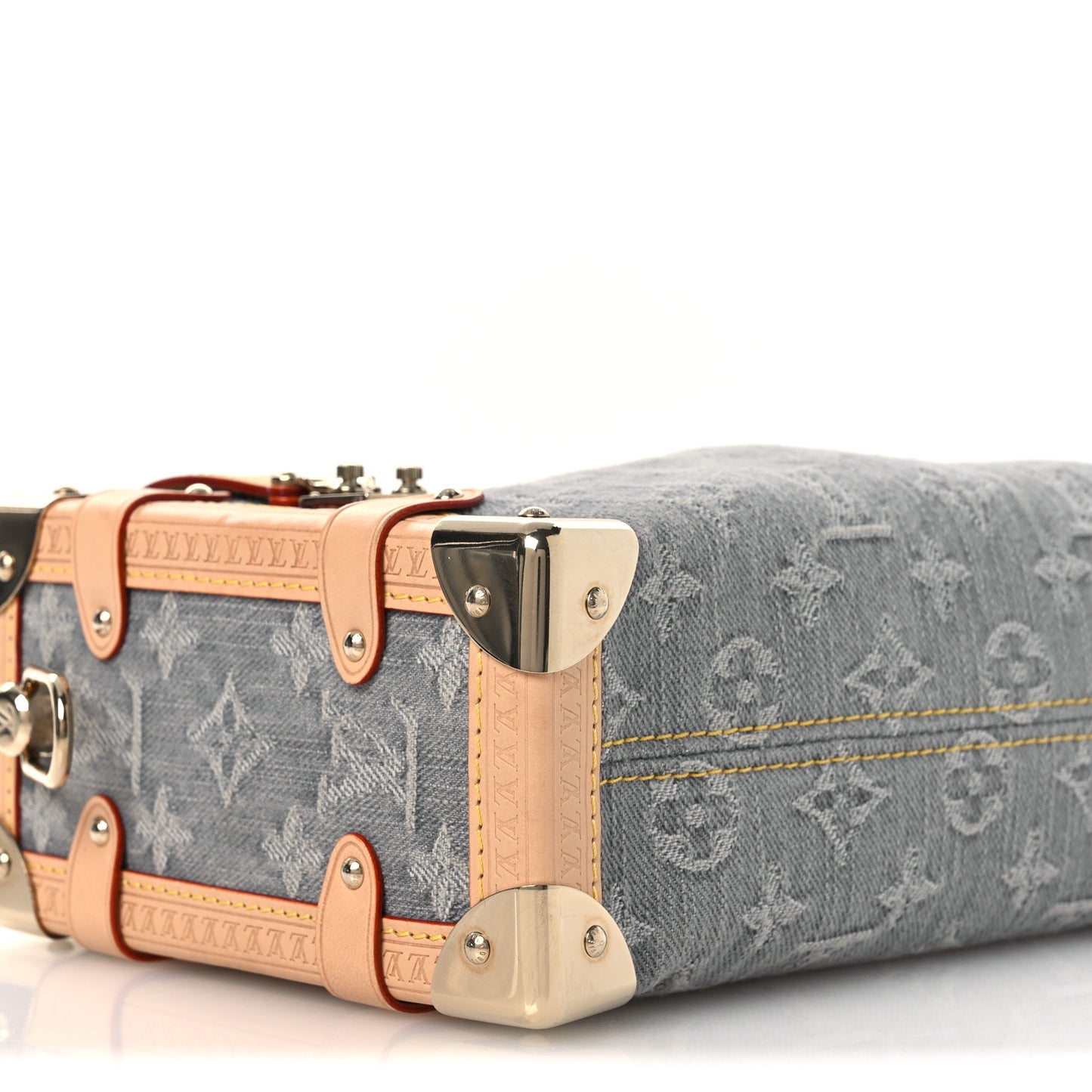 Monogram Denim Side Trunk MM Washed Gray