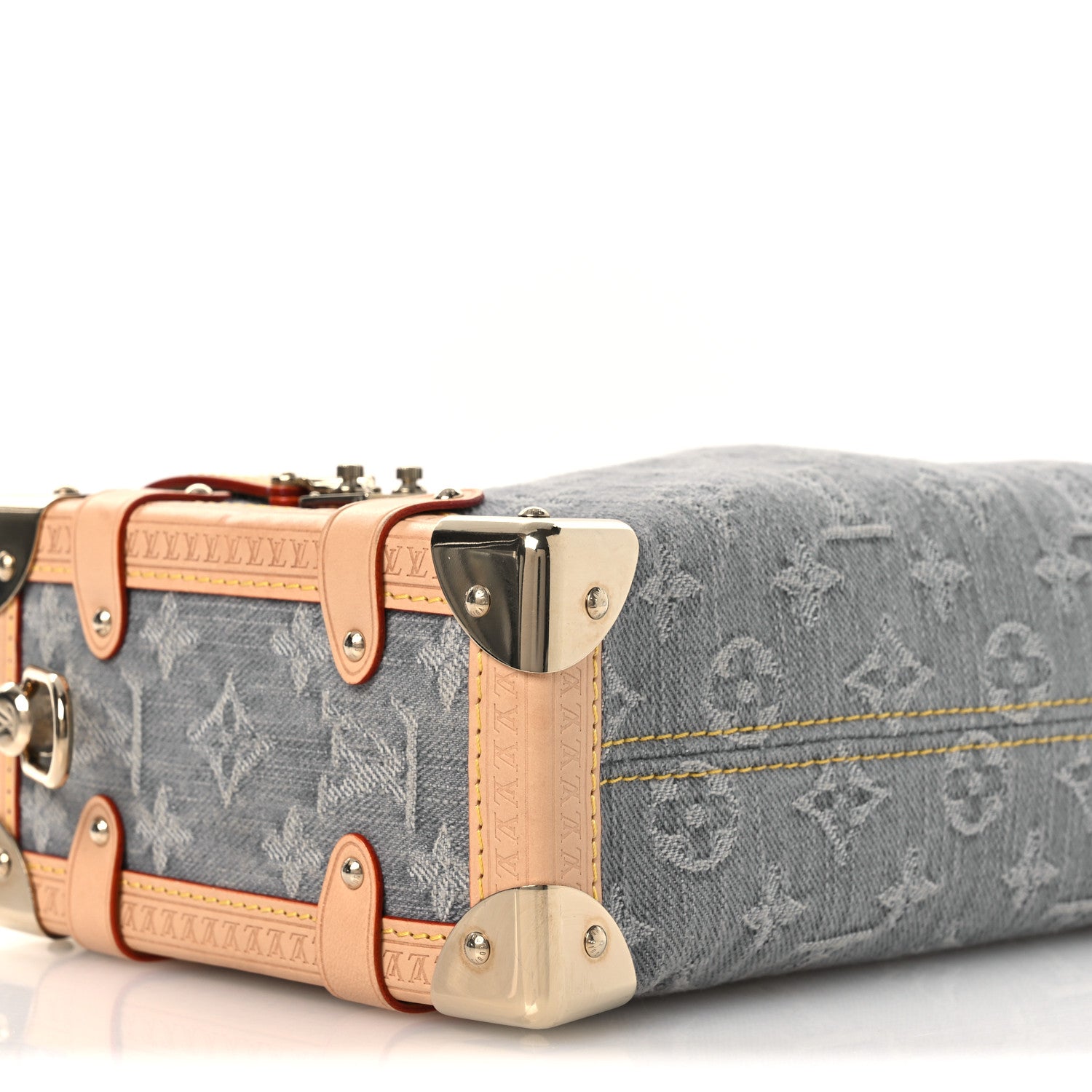 Louis Vuitton Monogram Denim Side Trunk MM Washed Gray 8 of 12
