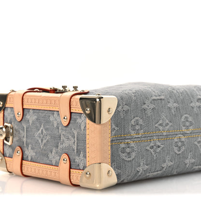 Louis Vuitton Monogram Denim Side Trunk MM Washed Gray 8 of 12