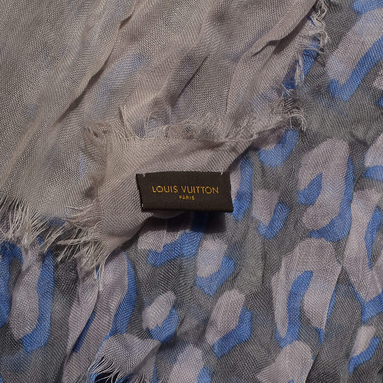 Louis Vuitton Cashmere Silk Leo Stole Taupe 6 of 7
