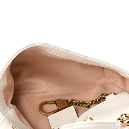 Gucci Calfskin Matelasse Super Mini GG Marmont Shoulder Bag White 4 of 4