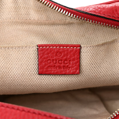 Gucci Pebbled Calfskin Small Soho Disco Bag Tabasco Red 6 of 19