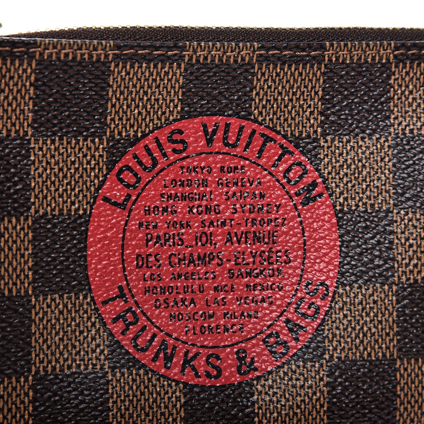 Damier Ebene Complice Trunks and Bags Mini Pochette Accessories Red