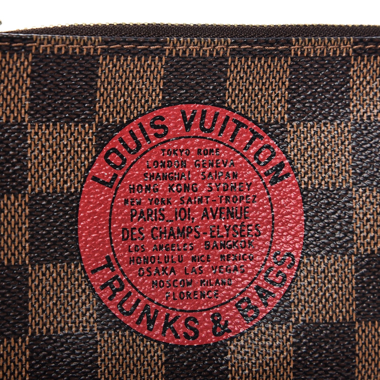 Louis Vuitton Damier Ebene Complice Trunks and Bags Mini Pochette Accessories Red 8 of 9