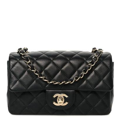 Chanel Lambskin Quilted Mini Rectangular Flap Black 1 of 11