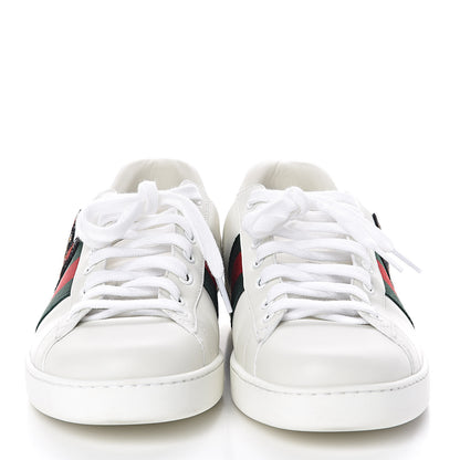 Gucci Calfskin Web Bosco Embroidered Mens Ace Sneakers 9.5 White Green 2 of 8