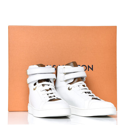 Louis Vuitton Calfskin Reverse Monogram Boombox High Top Sneakers 38 White 14 of 14