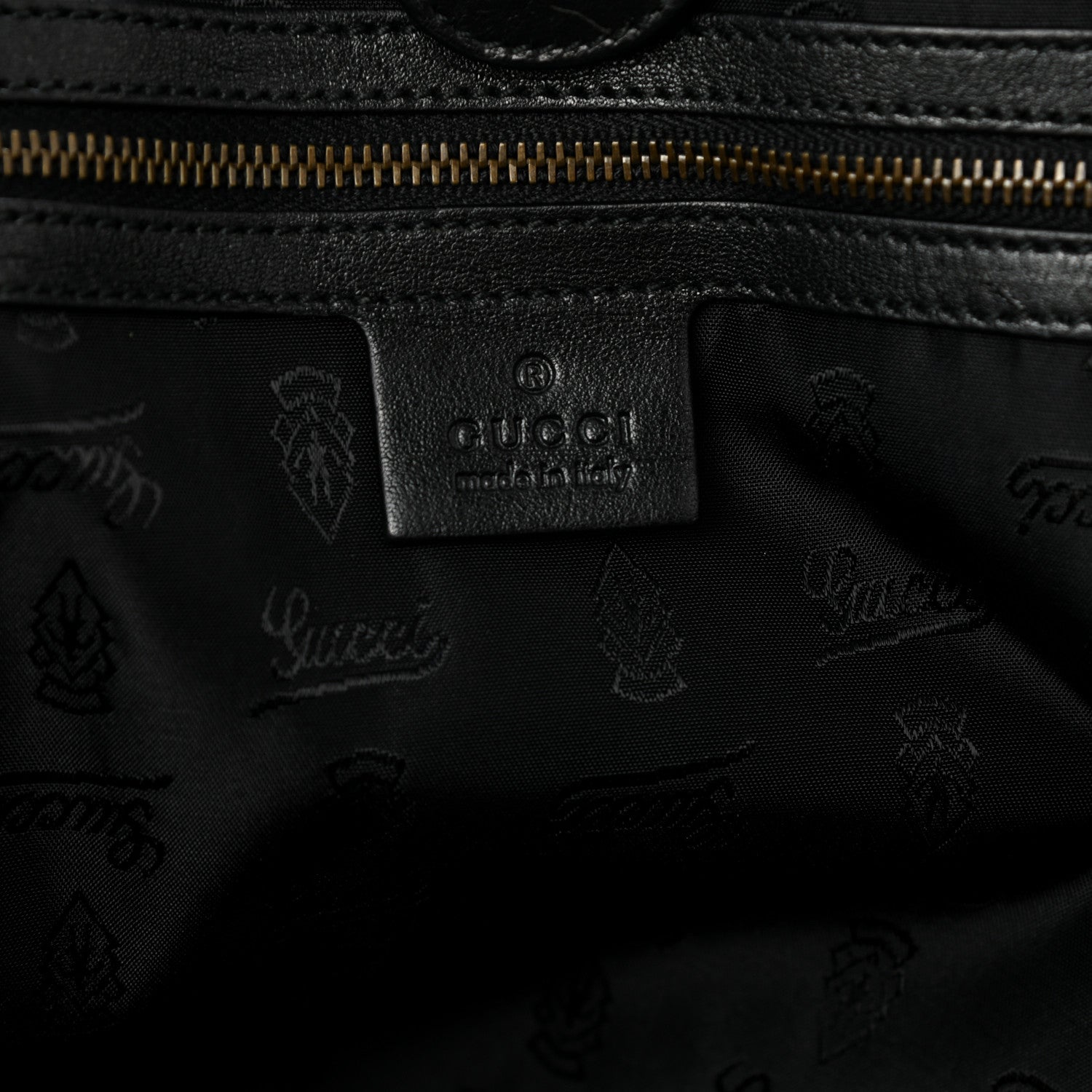 Gucci Calfskin Suede Fringe Large Babouska Tote Black 6 of 10