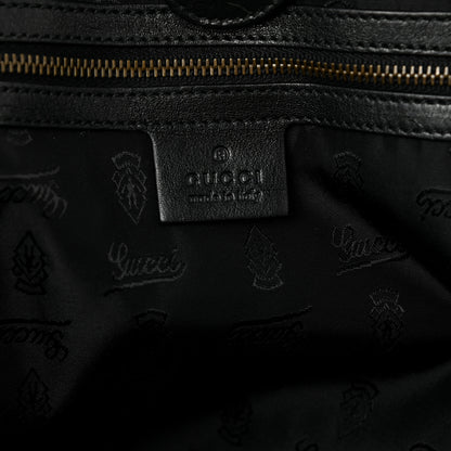 Gucci Calfskin Suede Fringe Large Babouska Tote Black 6 of 10