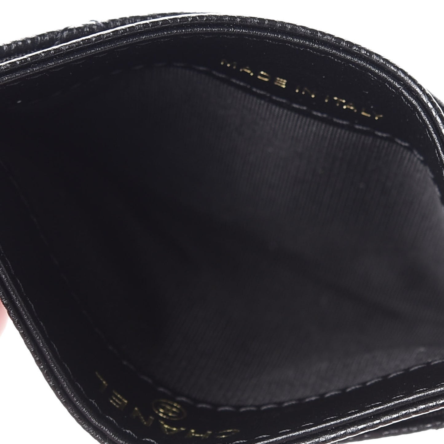 Caviar Quilted French New Wave Card Holder Black