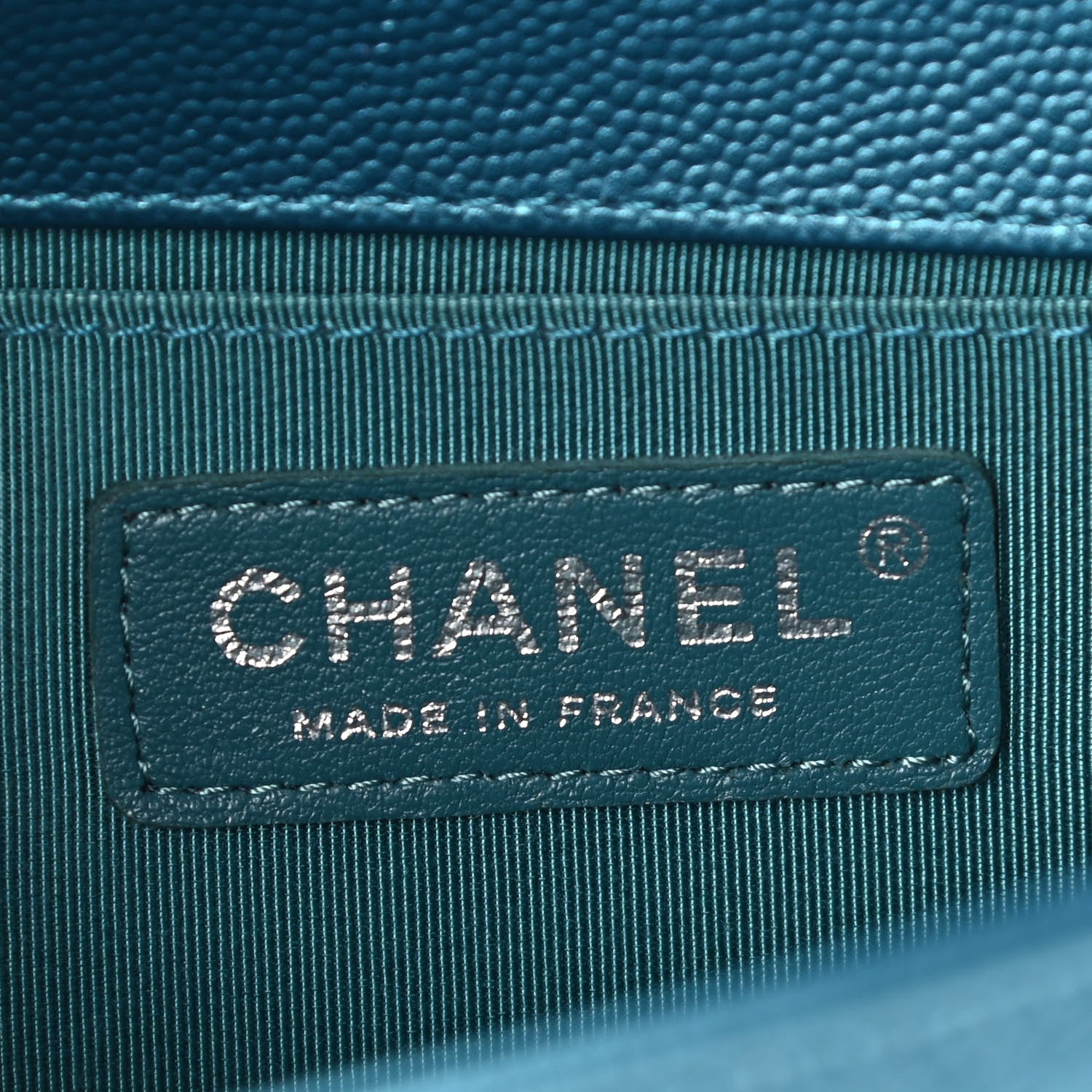 Chanel Metallic Caviar Quilted Small Boy Flap Turquoise 6 of 11