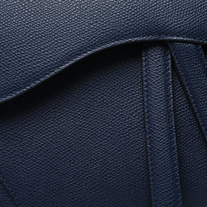 Christian Dior Grained Calfskin Saddle Bag Navy 8 of 11