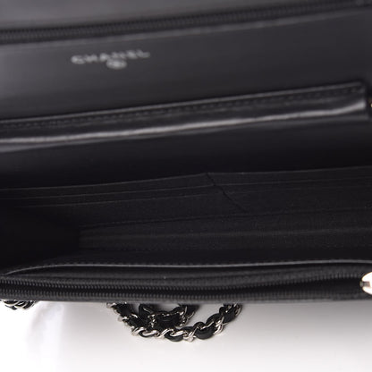 Chanel Patent Quilted Brilliant Wallet On Chain WOC Black 5 of 9