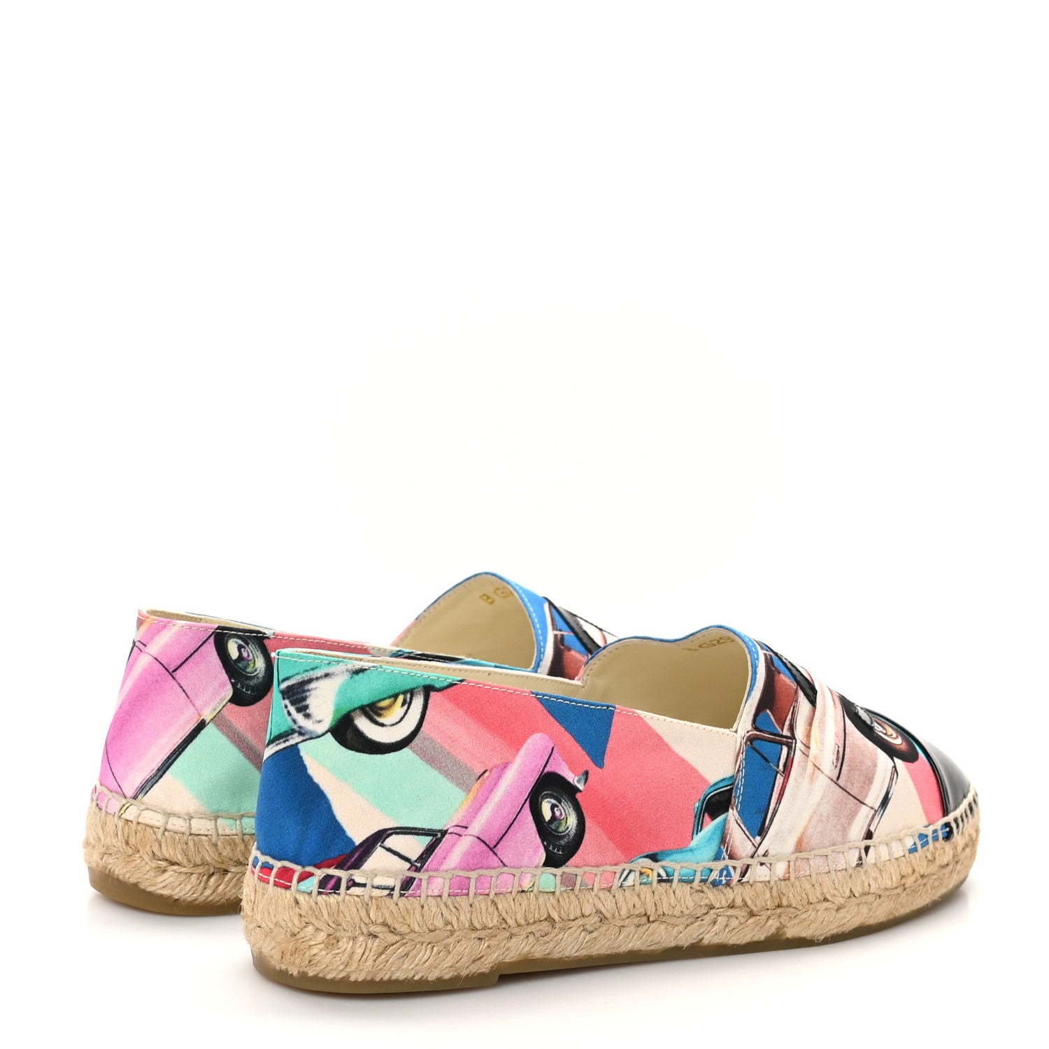 Chanel Fabric Patent CC Espadrilles 40 Multicolor Black 5 of 9