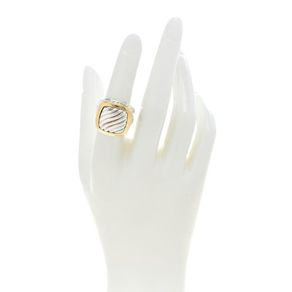 David Yurman Sterling Silver 18K Yellow Gold Albion Carved Cable Ring 52 6 2 of 4