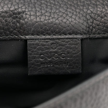 Gucci Pebbled Calfskin Soho Flap Belt Bag Black 6 of 13