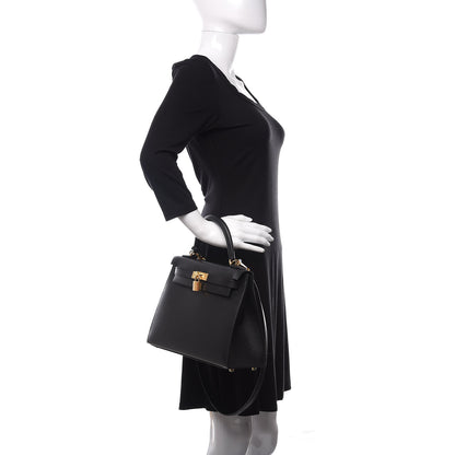 Hermes Epsom Kelly Sellier 28 Black 3 of 12