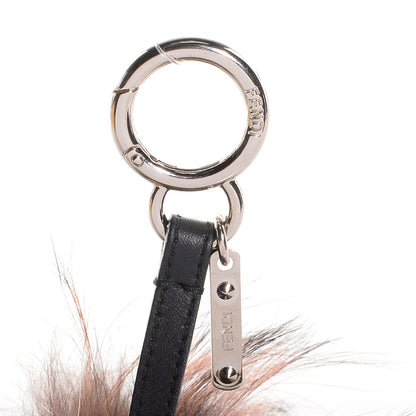 Fendi Fox Mink Rabbit Fur Vitello Flamingo Archy Monster Bag Bug Charm Cipria Multicolor Black 4 of 5