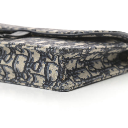 Christian Dior Oblique Saddle Chain Pouch Blue 9 of 11