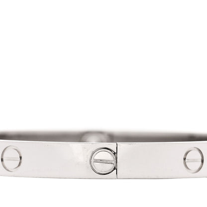 Cartier 18K White Gold LOVE Bracelet 19 5 of 8