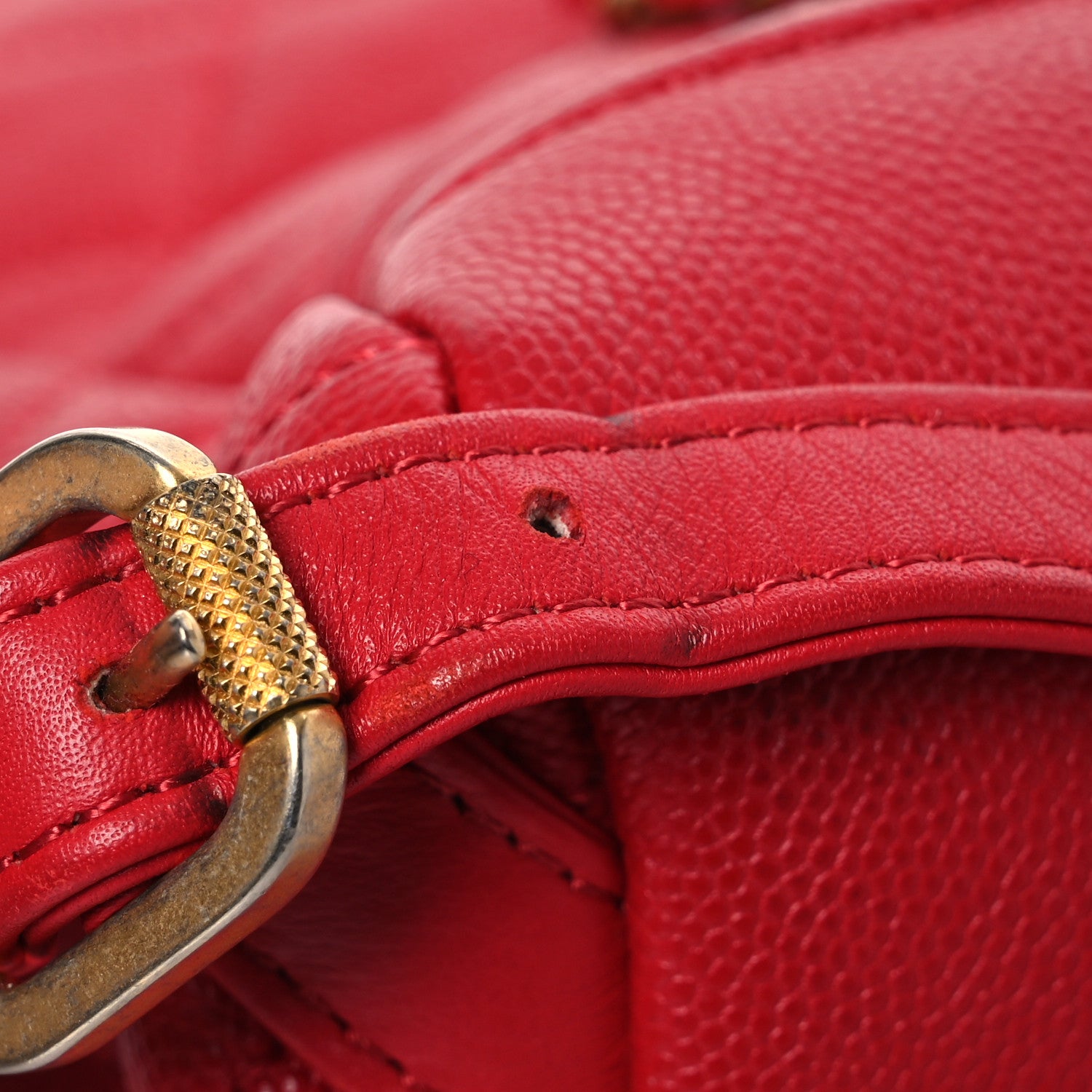 Chanel Caviar Quilted Filigree Backpack Red 13 of 19