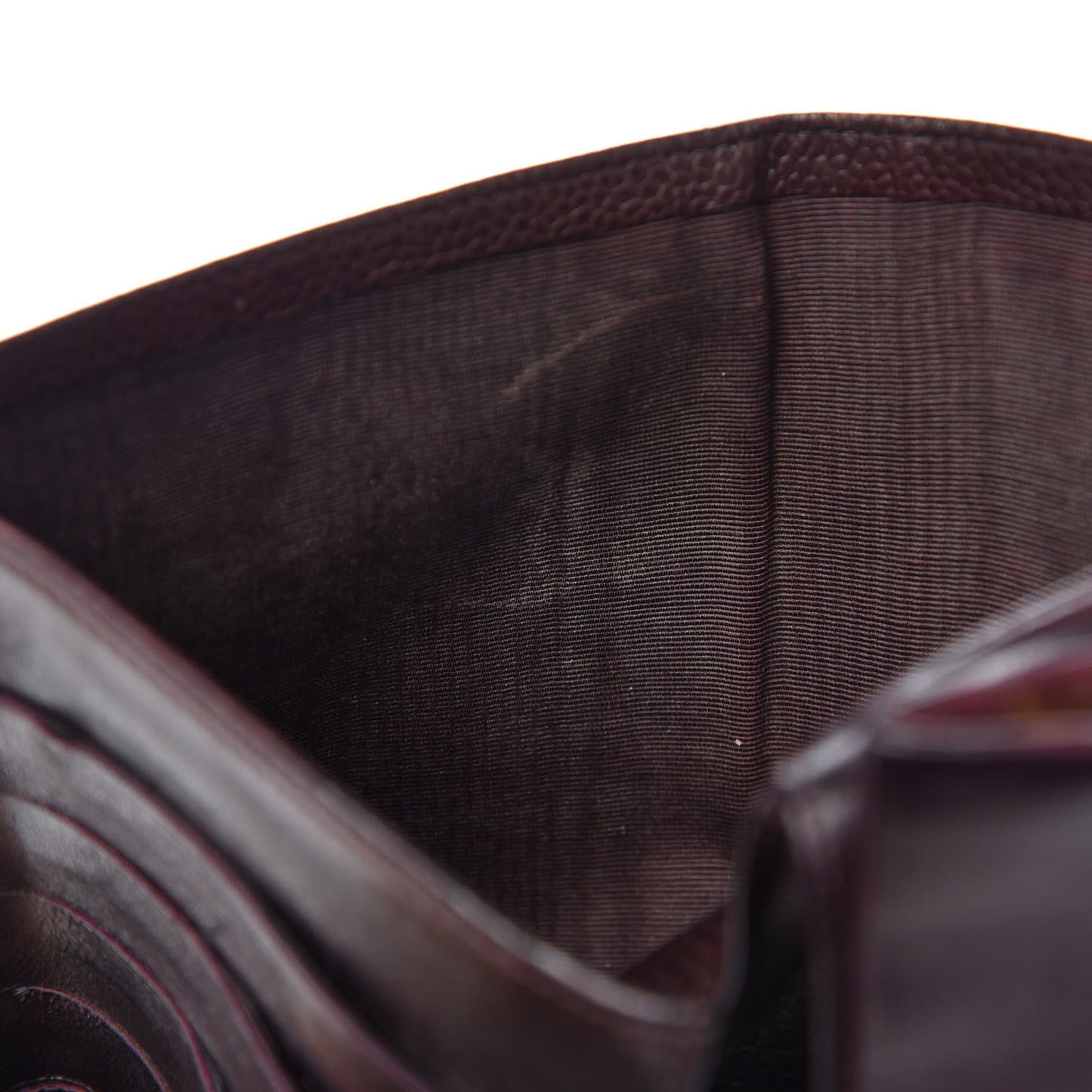 Caviar Timeless CC French Wallet Burgundy