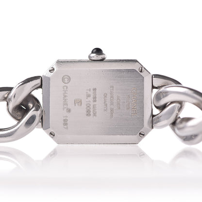 Chanel Stainless Steel 20mm Chain Premiere Quartz Watch Black L 6 of 6