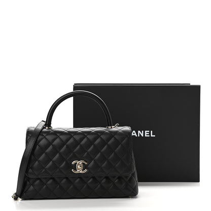 Chanel Caviar Quilted Small Coco Handle Flap Black 10 of 10