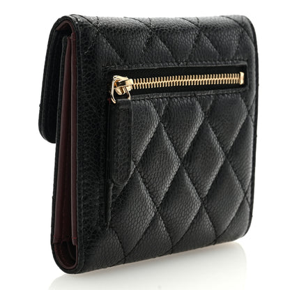 Chanel Caviar Quilted Compact Flap Wallet Black 3 of 8