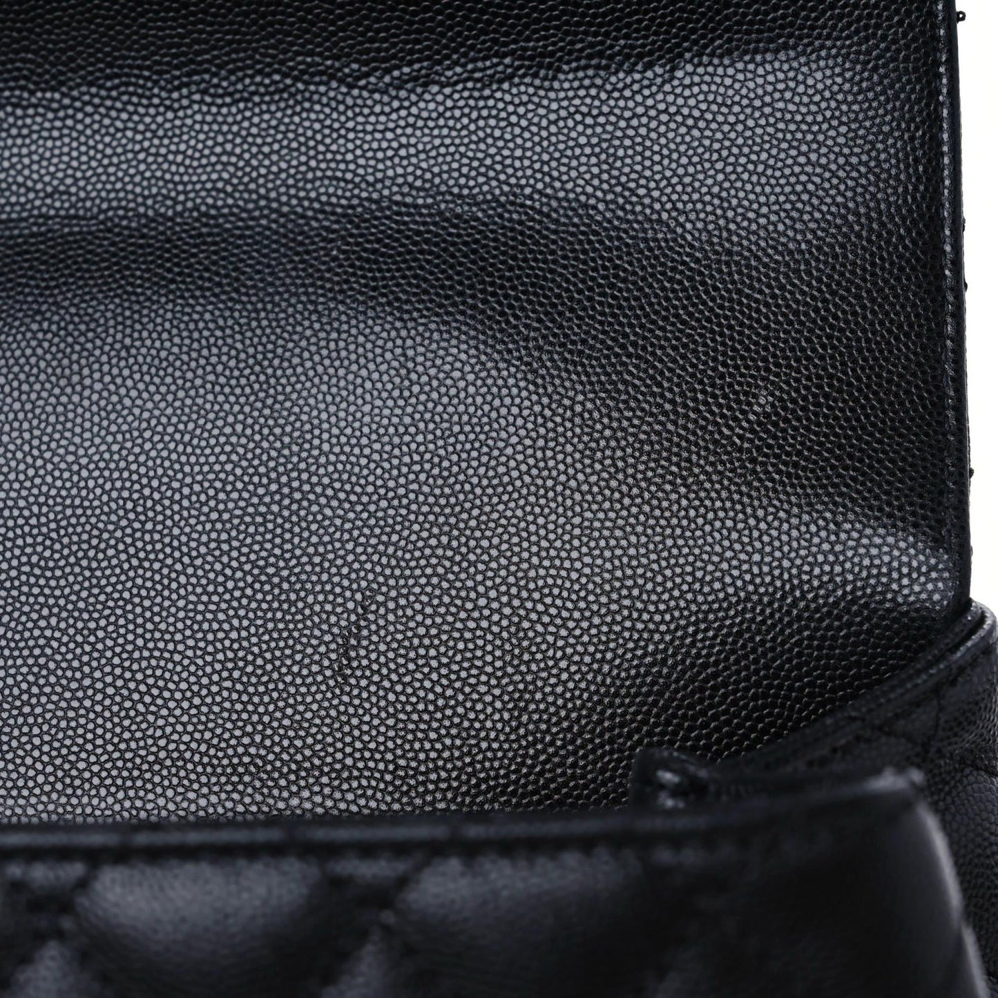 Caviar Quilted Medium Coco Handle Flap Black